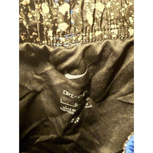 Nike Dri-FIT Women’s Running Shorts – Blue with Patterned Trim – Size Large - Picture 3 of 4